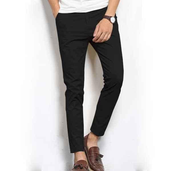 Smart Fit Cotton Pant - Stretchable & Stylish (Black)