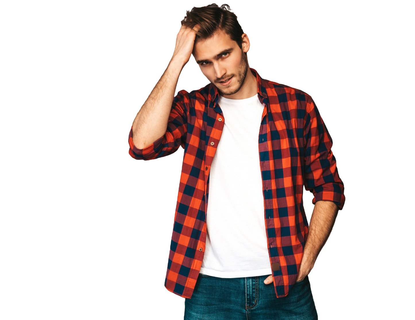 Men’s Flannel Shirt – Red & Black Check