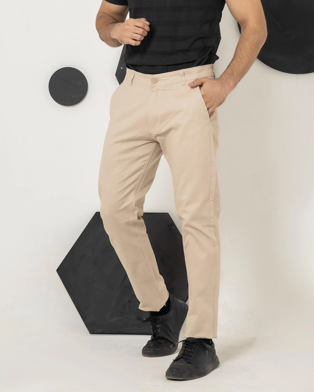Cotton Pant Straight-Fit (Seashell)