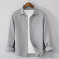 Cotton Chambray Shirt – Dobby Gray
