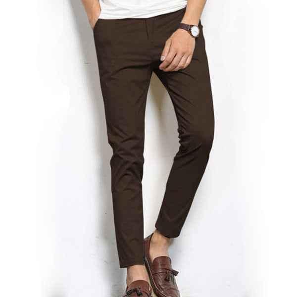 Smart Fit Cotton Pant - Stretchable & Stylish (Brown)