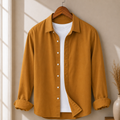 Cotton Chambray Shirt – Caramel Yellow