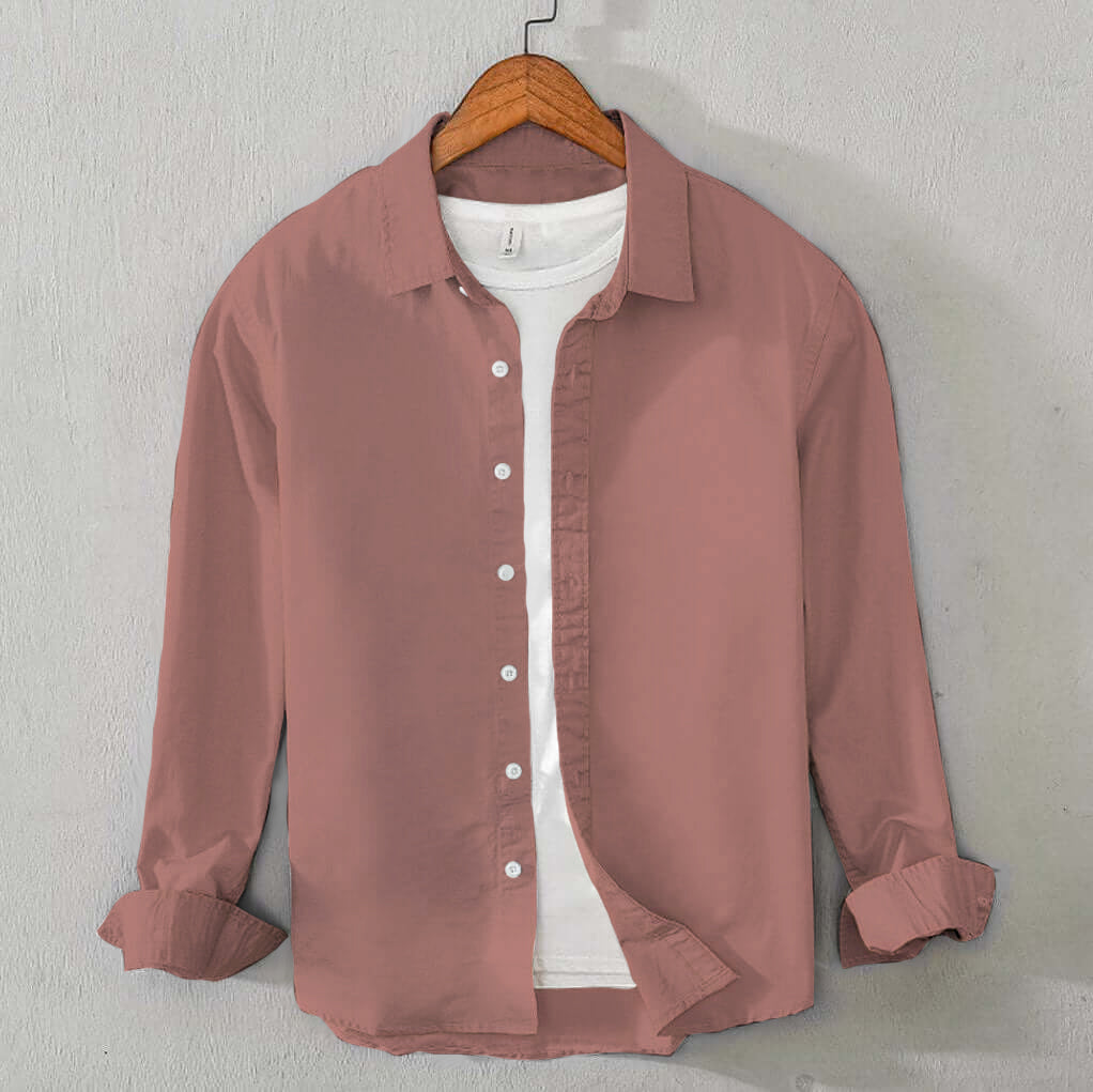 Men's Cotton Chambray Shirt (Redwood)