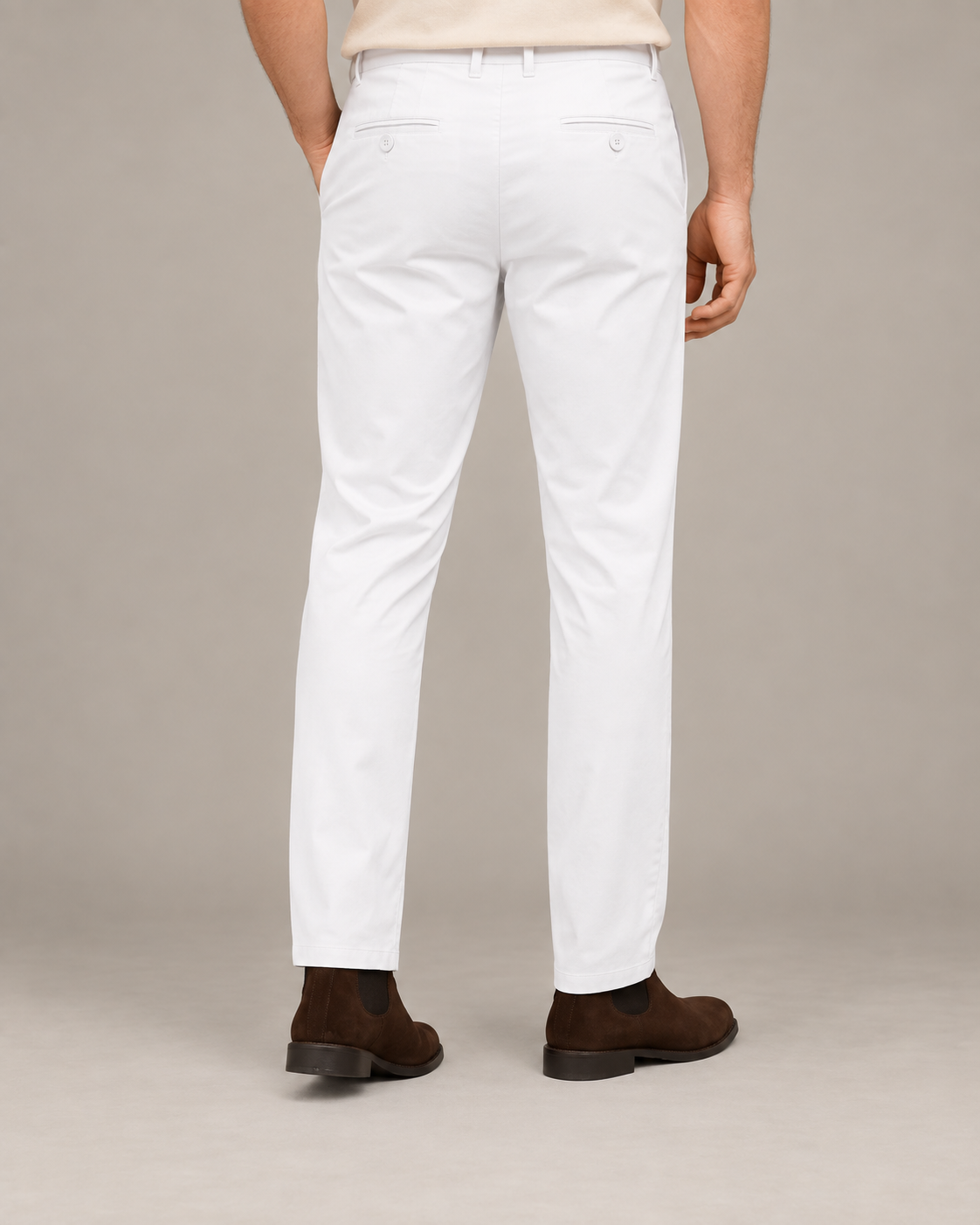 Cotton Pant Smart-Fit (White)