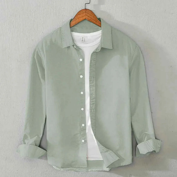 Cotton Chambray Executive Shirt (Tea Green)