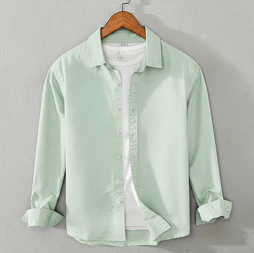 Cotton Chambray Shirt (Light Pistachio)