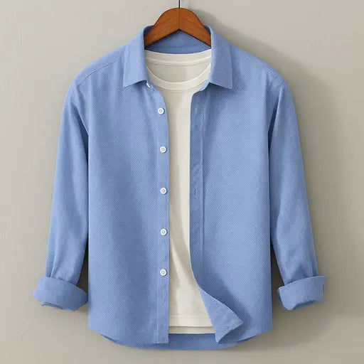 Cotton Dobby Texture - Sky Blue
