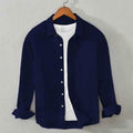 Cotton Chambray Executive Shirt (Navy Blue)