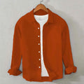 Cotton Chambray Executive Shirt (Red Rust)