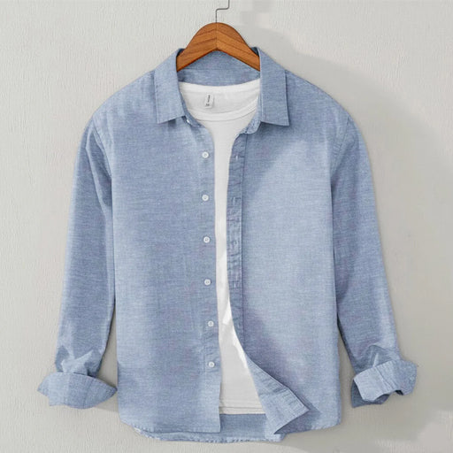 Cotton Chambray Shirt (Double Toon Gray)
