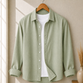 Cotton Chambray Shirt – Tea Green display