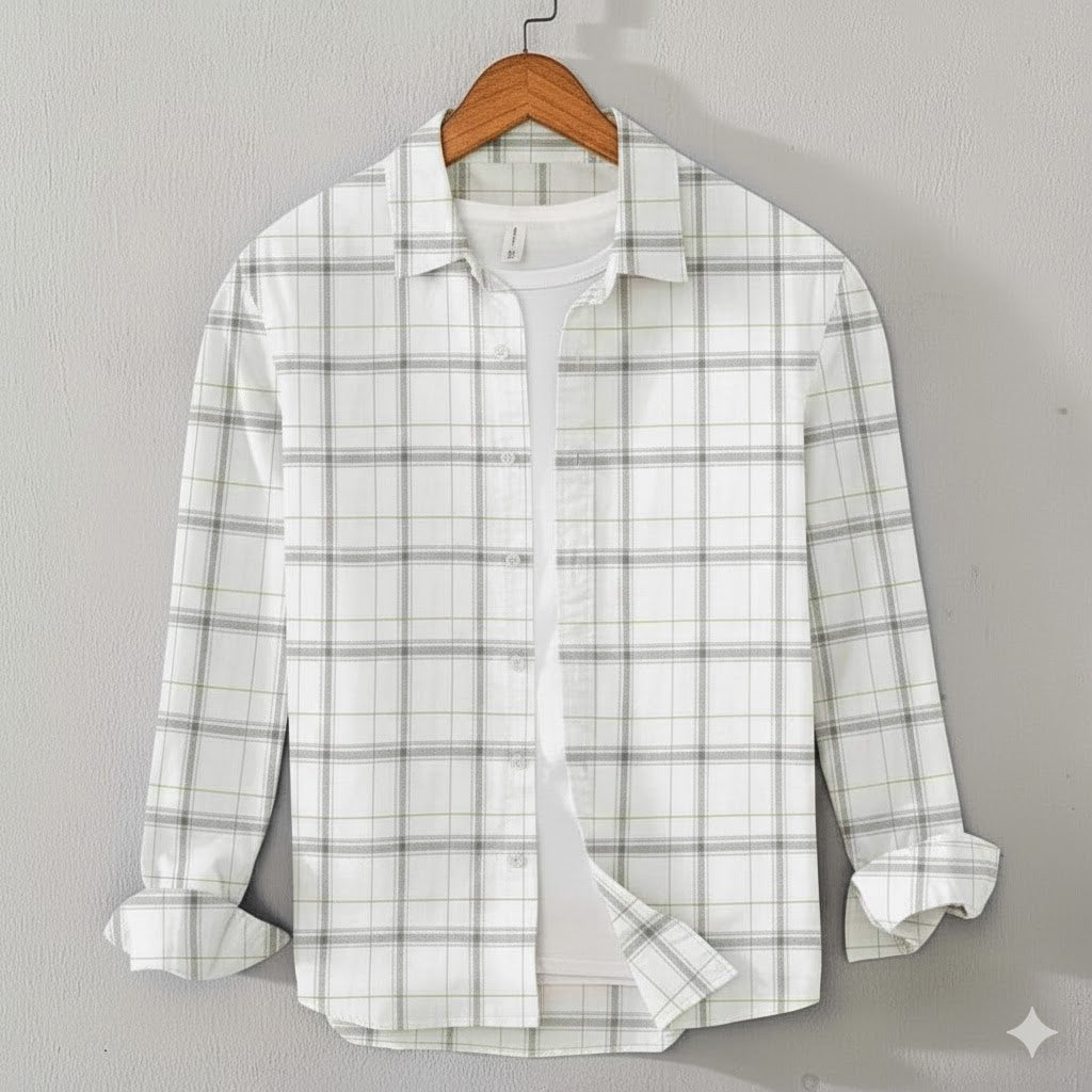 cotton-checkered-shirt-white-gray