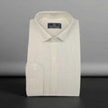 Cotton Dress Shirt - Camel Brown Stripes