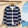 Deep Indigo Striped Shirt ( Old Money Style )