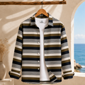 Deep Khaki Olive Striped Shirt ( Old Money Style ) display