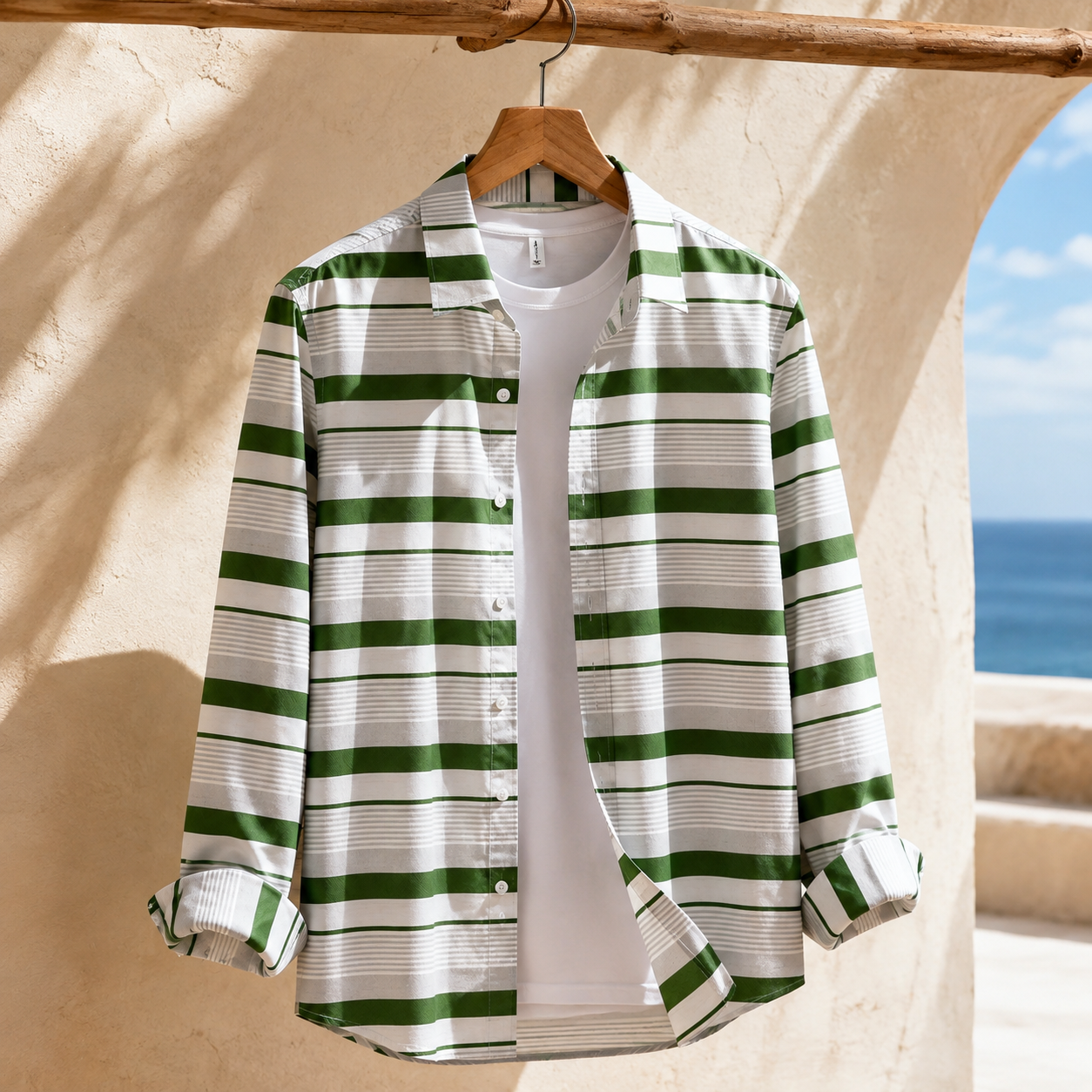 Evergreen Striped Shirt ( Old Money Style ) display-e8ab-478c-ac1b-641f738de3f9