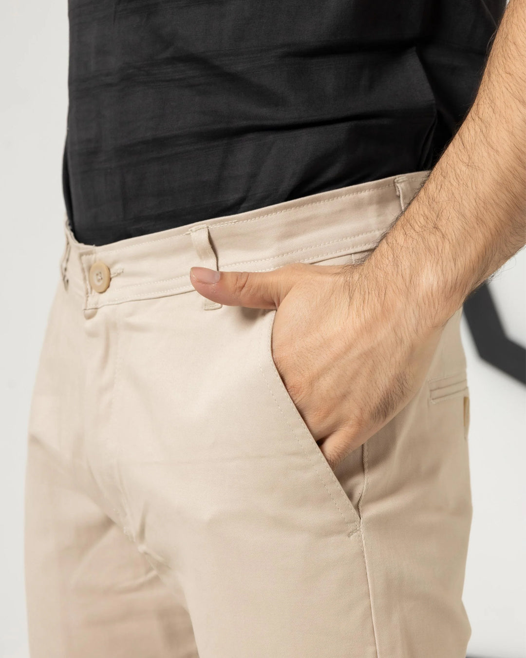 Cotton Pant Straight-Fit (Seashell)