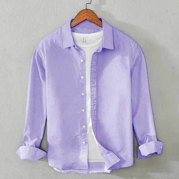 Cotton Chambray Shirt (Mauve Purple)