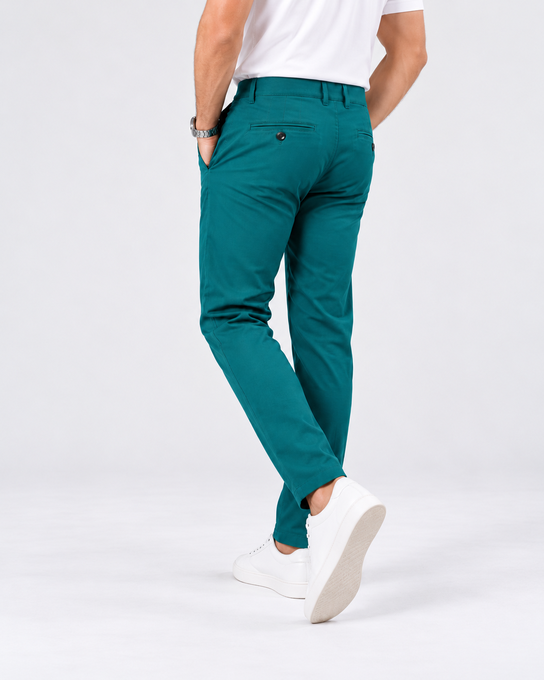 Men’s Chino Pant – Deep Teal Green-1