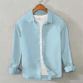 Men's Cotton Chambray Shirt (Light Blue)