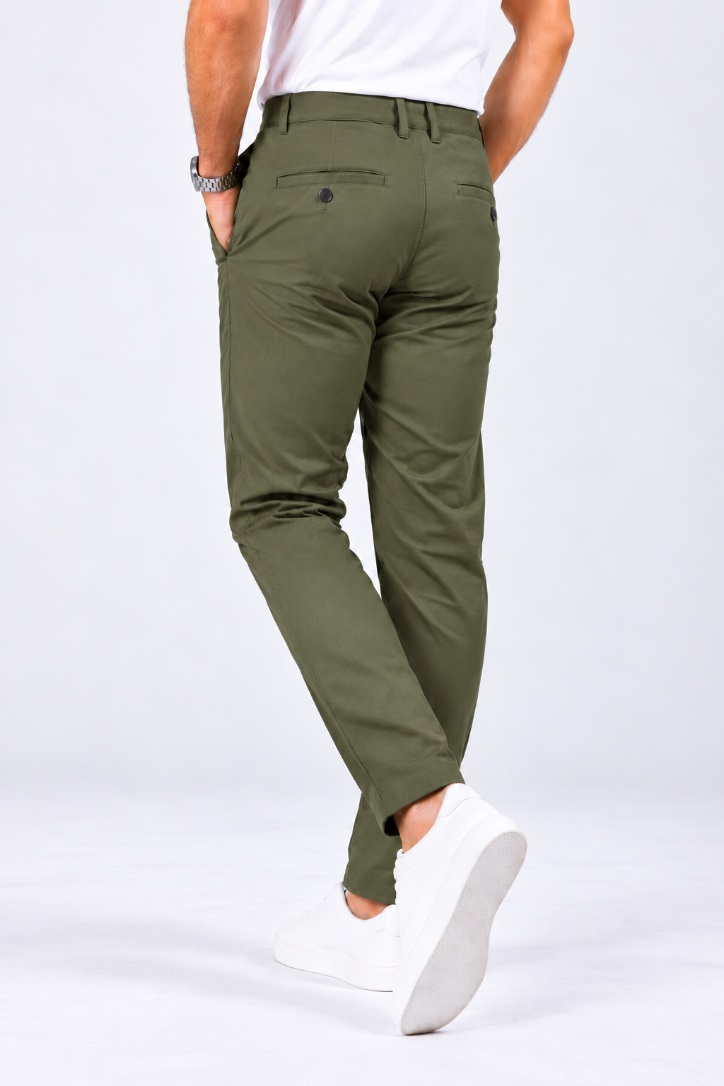 Men’s Olive Green Chino Pant-1