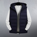 Sleeveless Puffer Hooded Jacket (Navy)