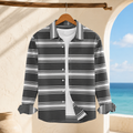 Smoke Ash Striped Shirt  (Old Money Style )display