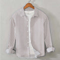 Striped Cotton Shirt - Brown