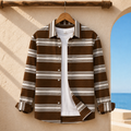 Walnut Brown Striped Shirt ( Old Money Style ) display