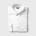 Men’s Essential Cotton Dress Shirt - White - Saim Fashion