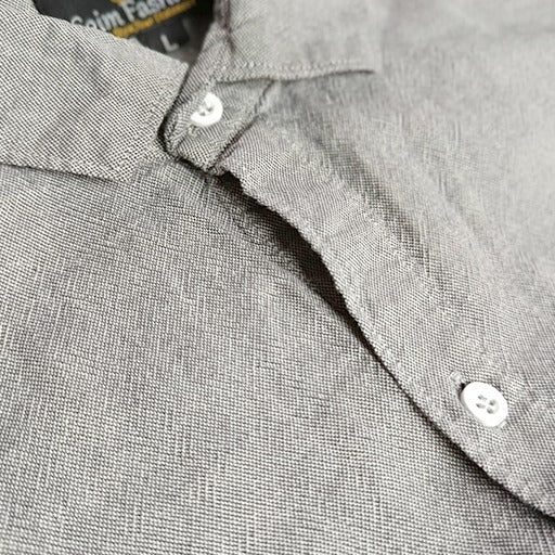 Cotton Chambray Shirt – Dobby Gray