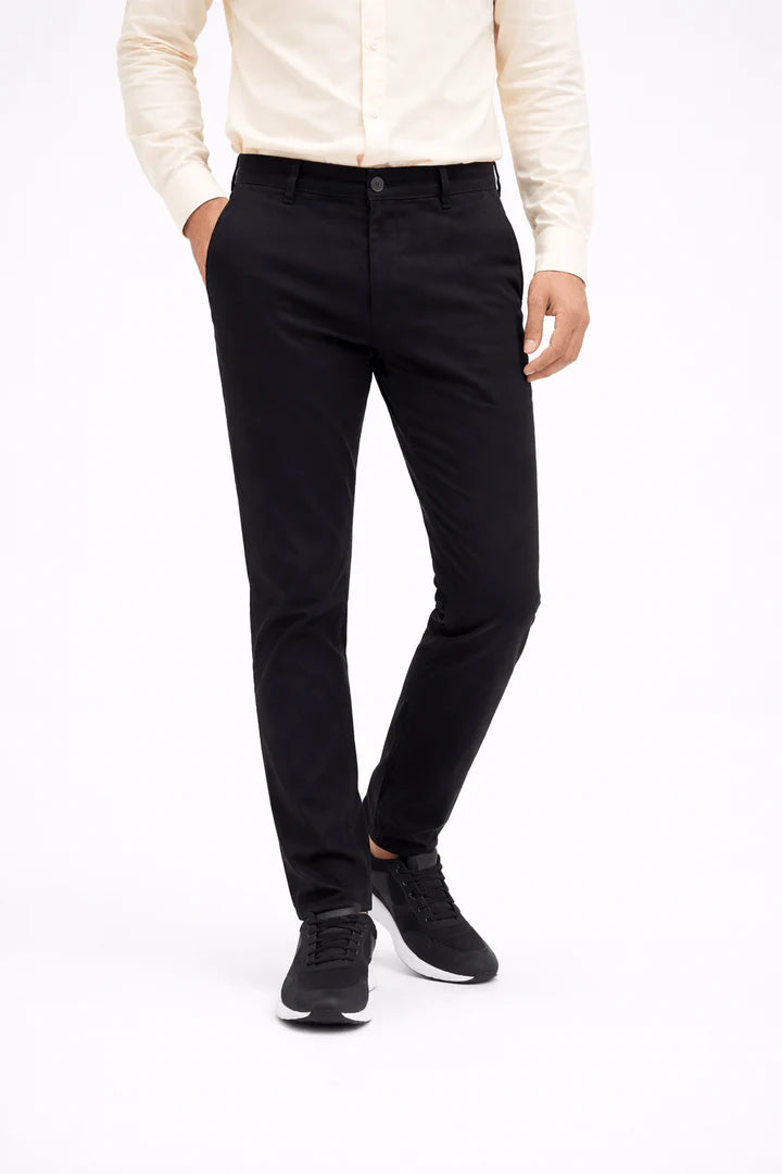 Black Cotton Pant - Smart-fit