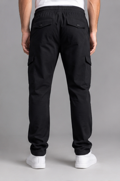 Men’s Cotton Cargo Trouser – Black