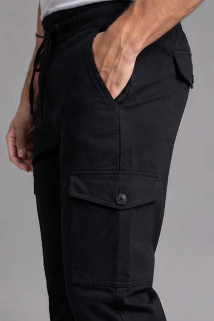 Men’s Cotton Cargo Trouser – Black