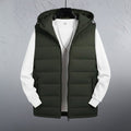 Sleeveless Puffer Hooded Jacket (Green)