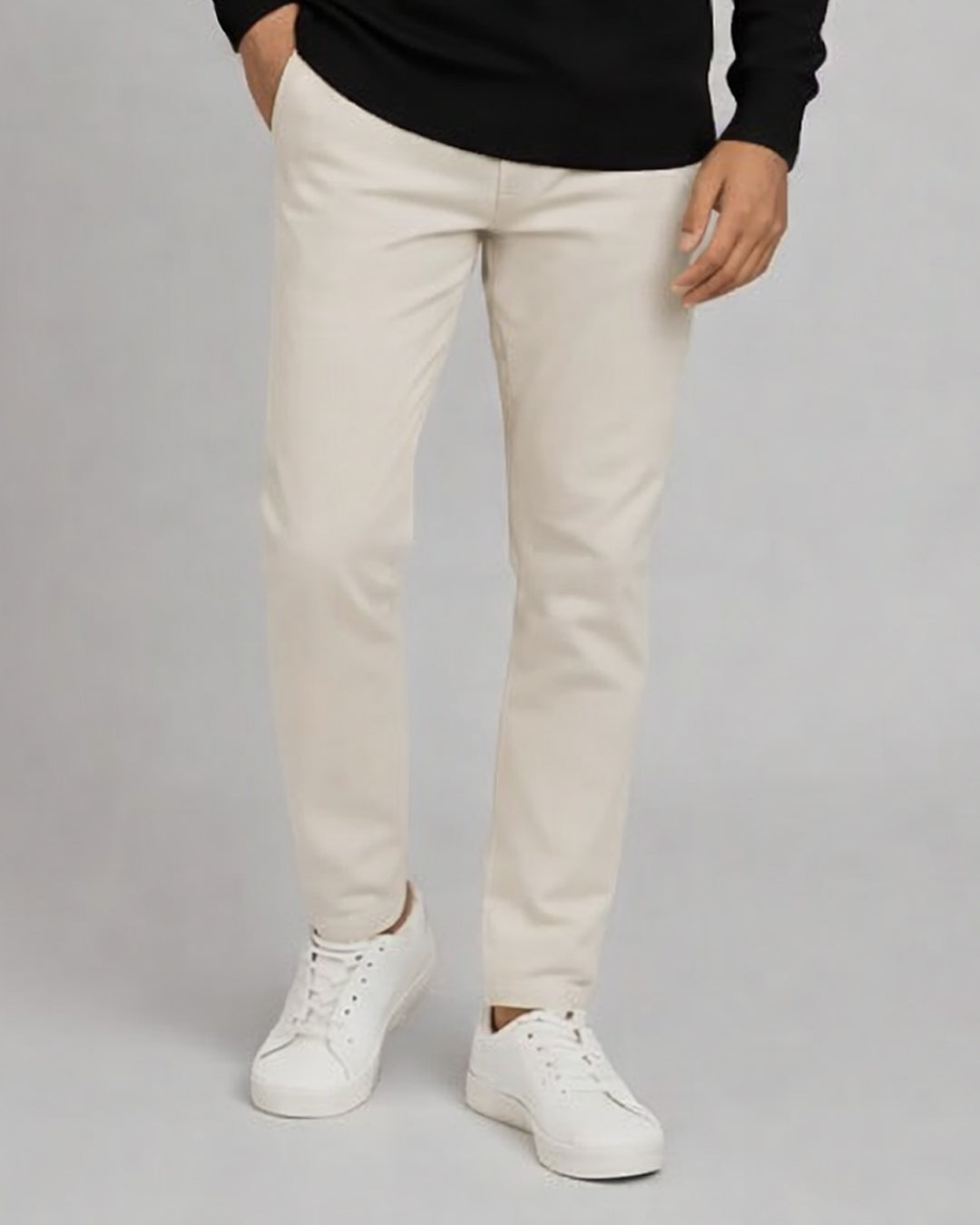 Cotton Pant Smart-Fit (Creamy White)