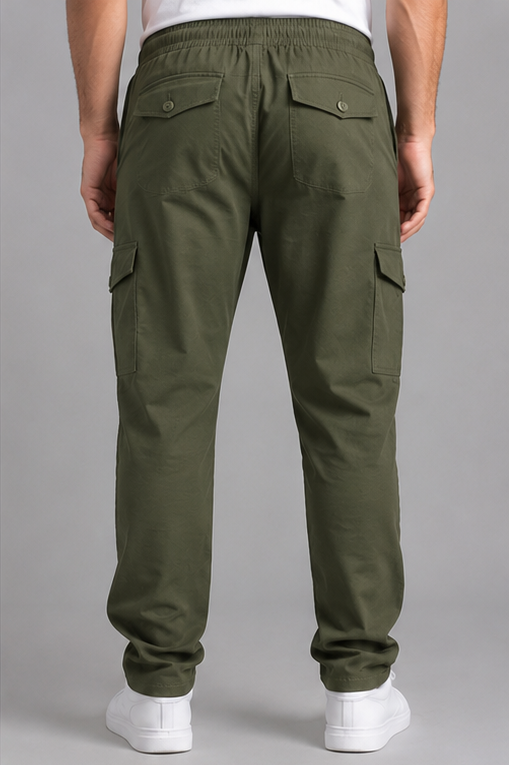 Men’s Cotton Cargo Trouser – Olive Green