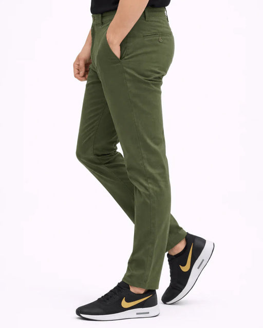 Cotton Pant Smart-Fit (Dark Olive)